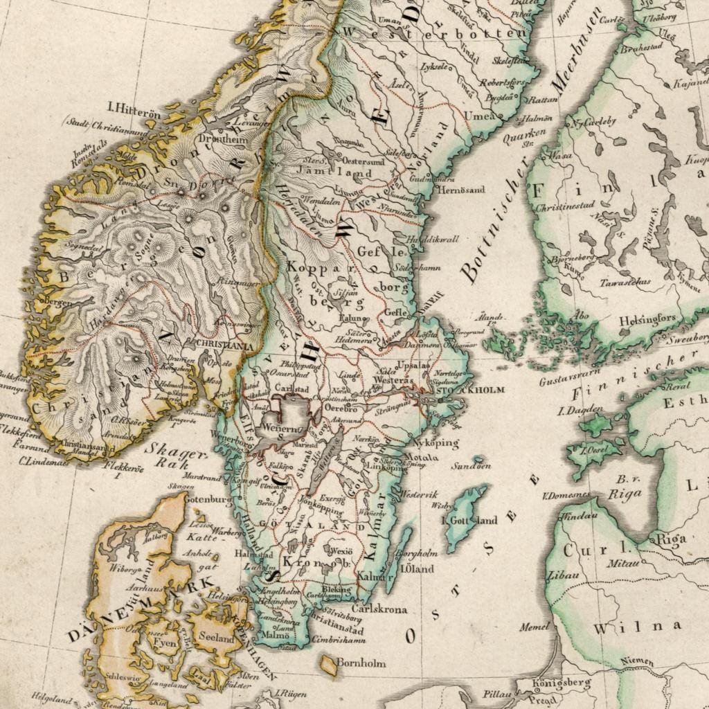 Mapa de la antigua Finlandia