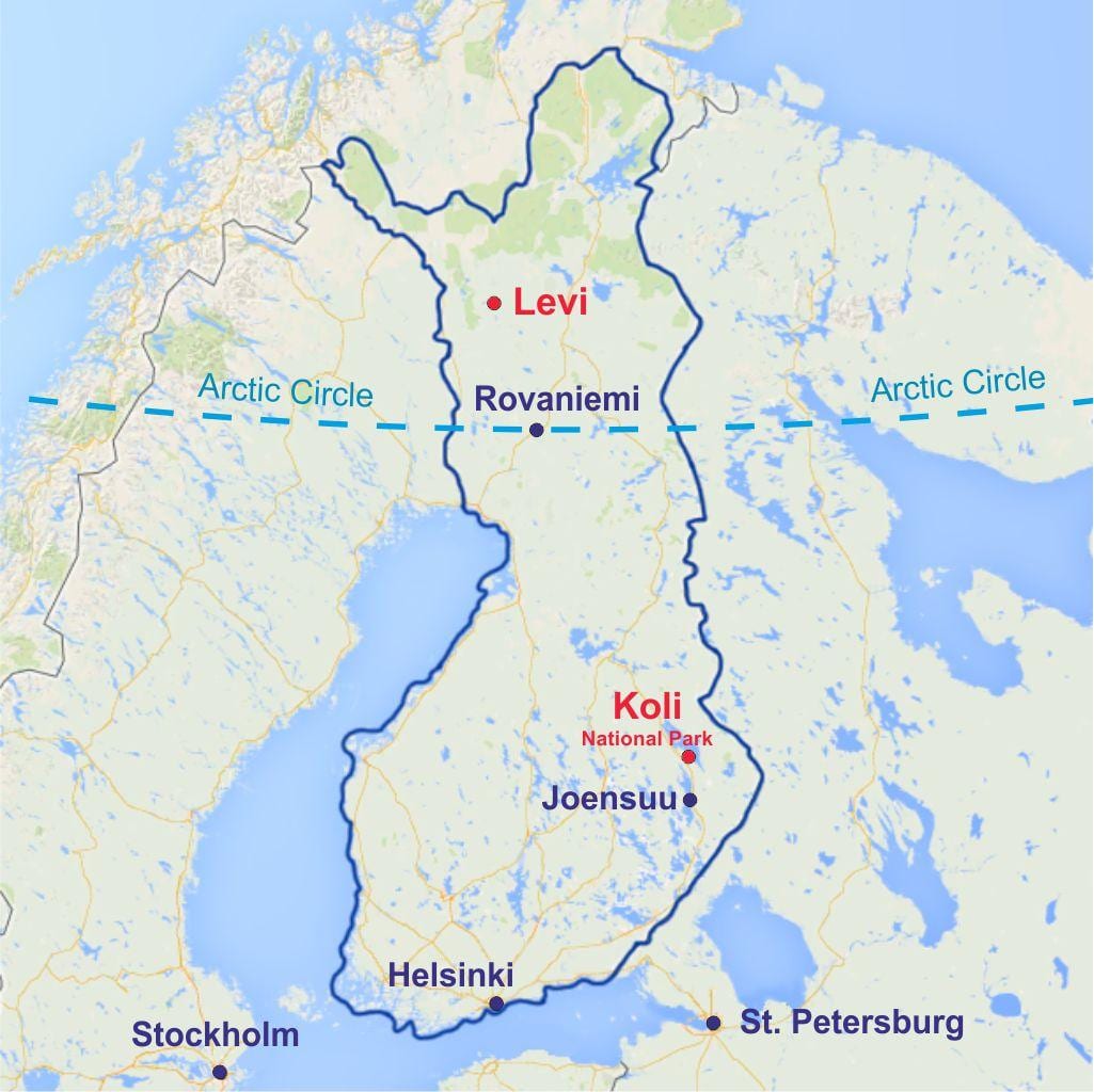 rovaniemi mapa de Finlandia