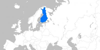 Finlandia en el mapa de europa