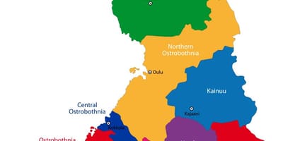 Finlandia provincias mapa