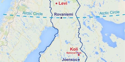 Rovaniemi mapa de Finlandia